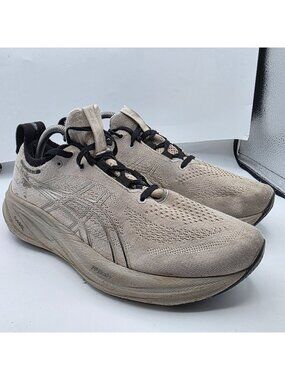 ASICS Gel Nimbus 26 Mens Size 9 Gray Black Running Shoes Durable Lightweight